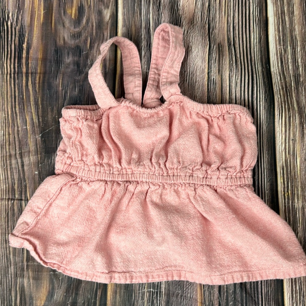 Darling Pink Linen Top- Size 5T